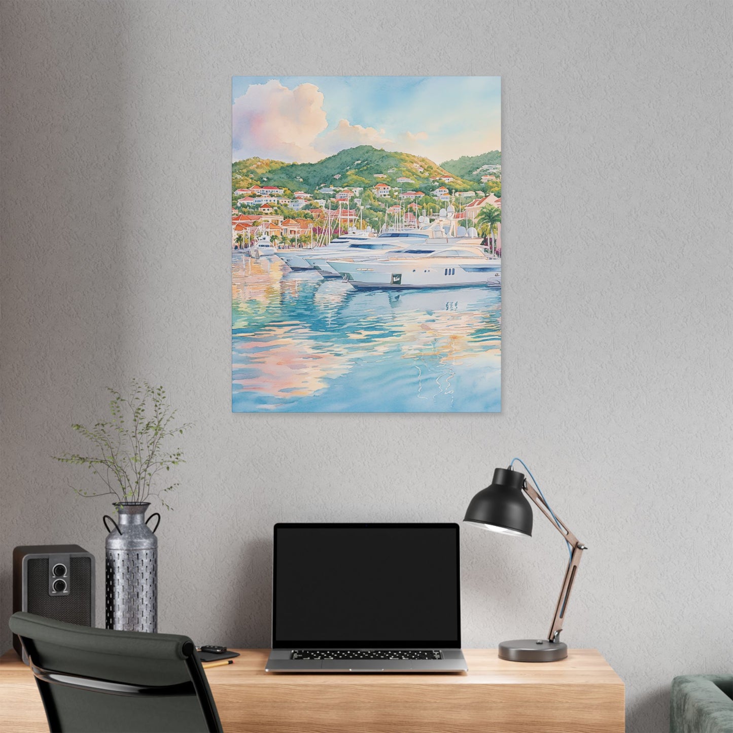 St Barth Gustavia Harbor at Sunrise Canvas