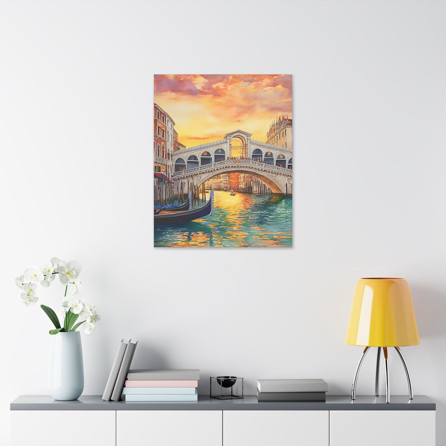 Rialto Bridge at Sunset Canvas