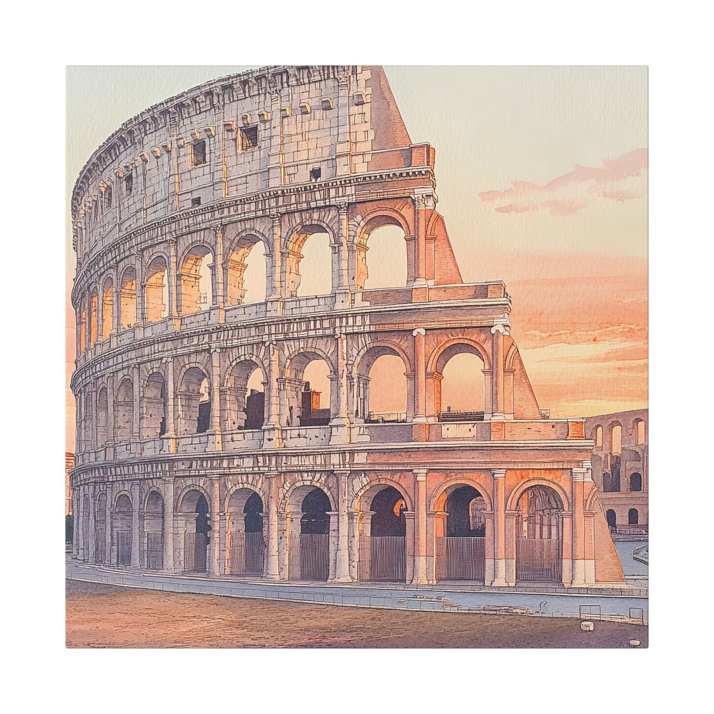 Colosseum at Sunrise Canvas