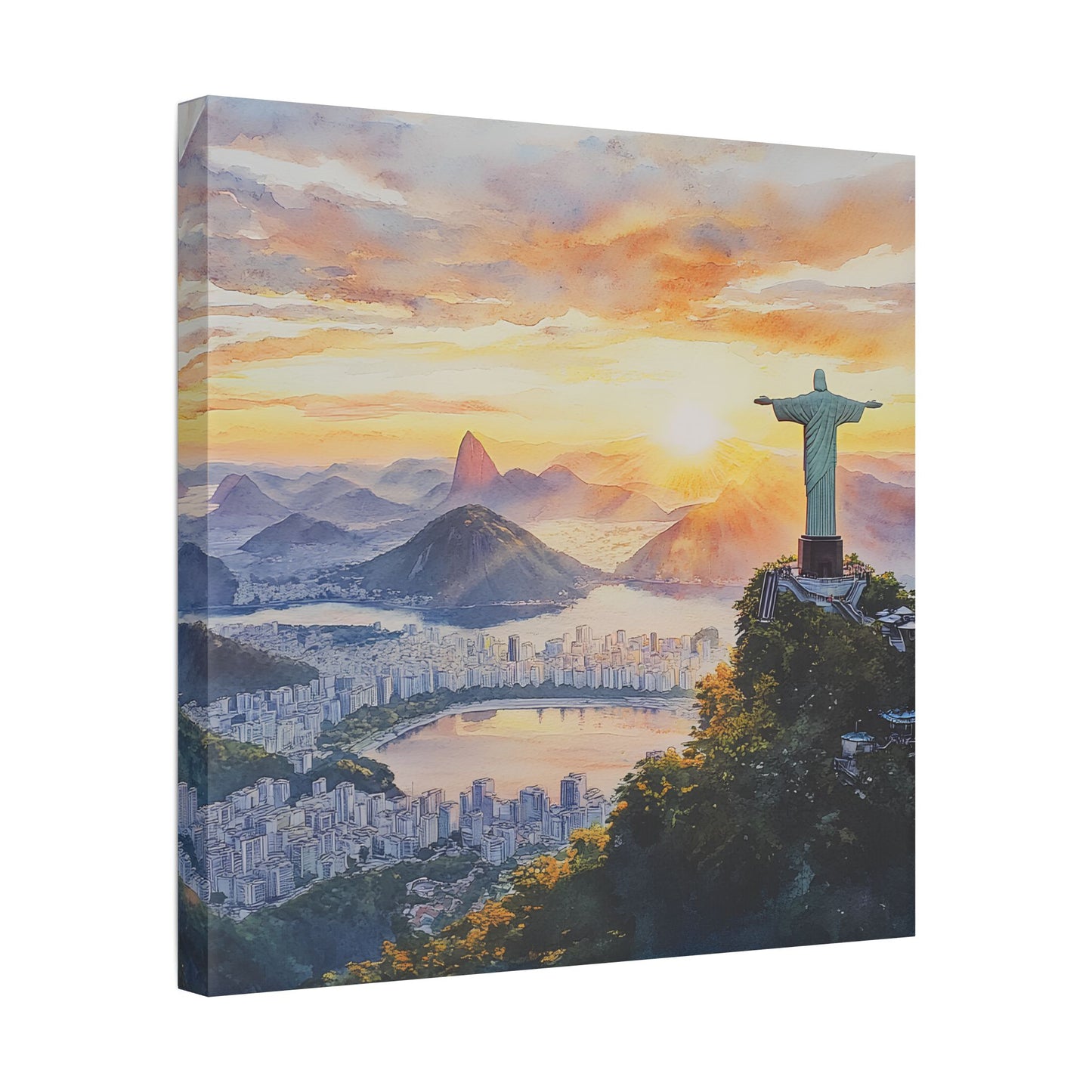 Christ the Redeemer at Sunrise Canvas