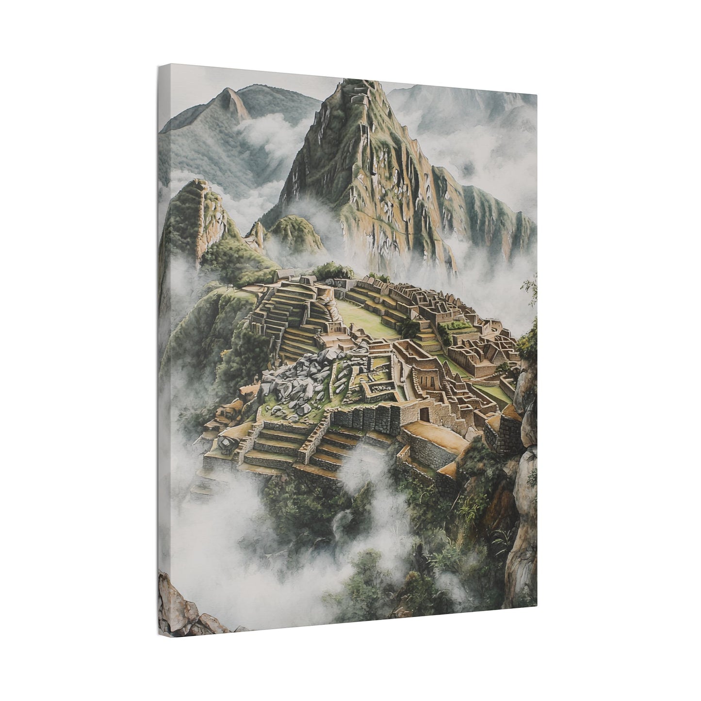 Machu Picchu in the Clouds Canvas