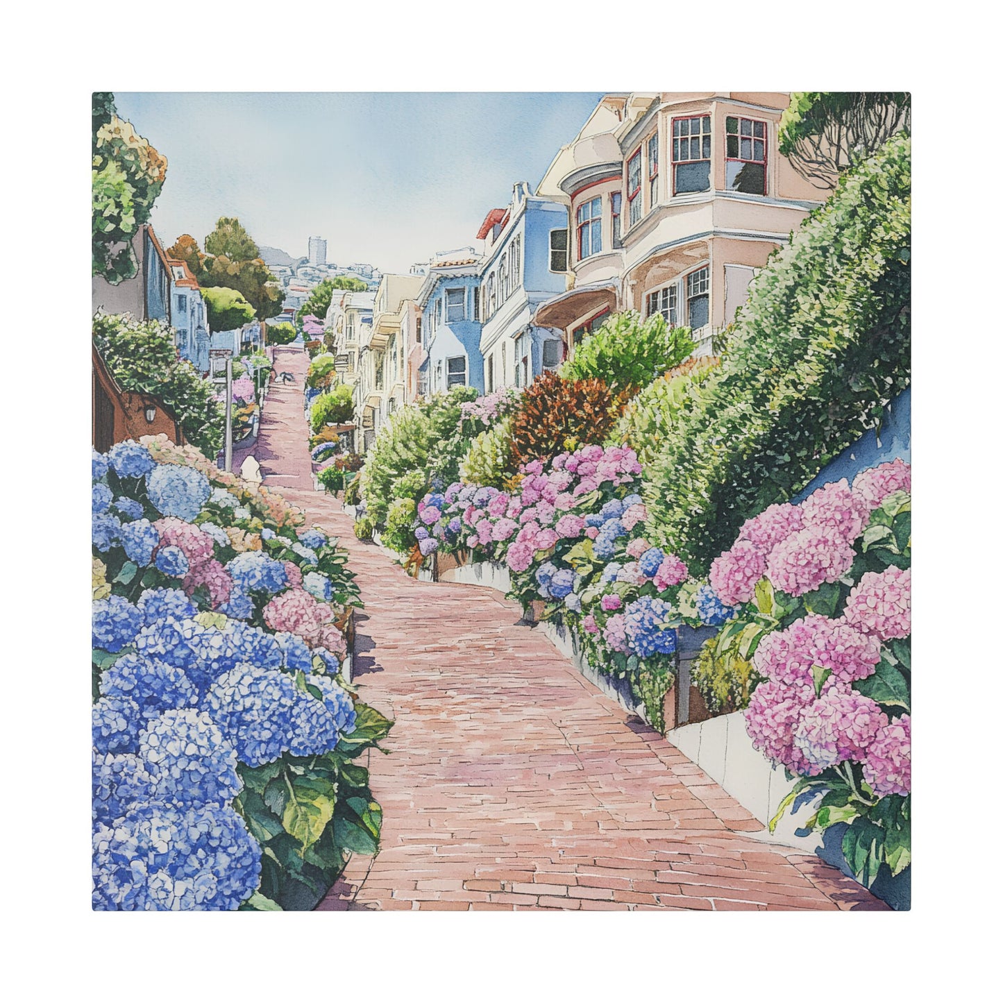 Lombard Street in Bloom Canvas