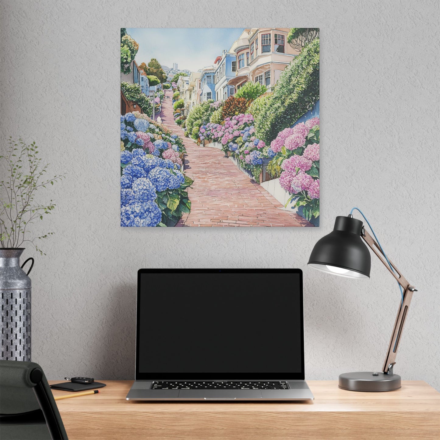 Lombard Street in Bloom Canvas