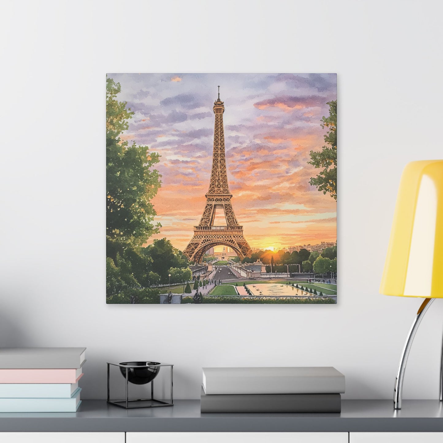 Eiffel Tower at Sunset Canvas