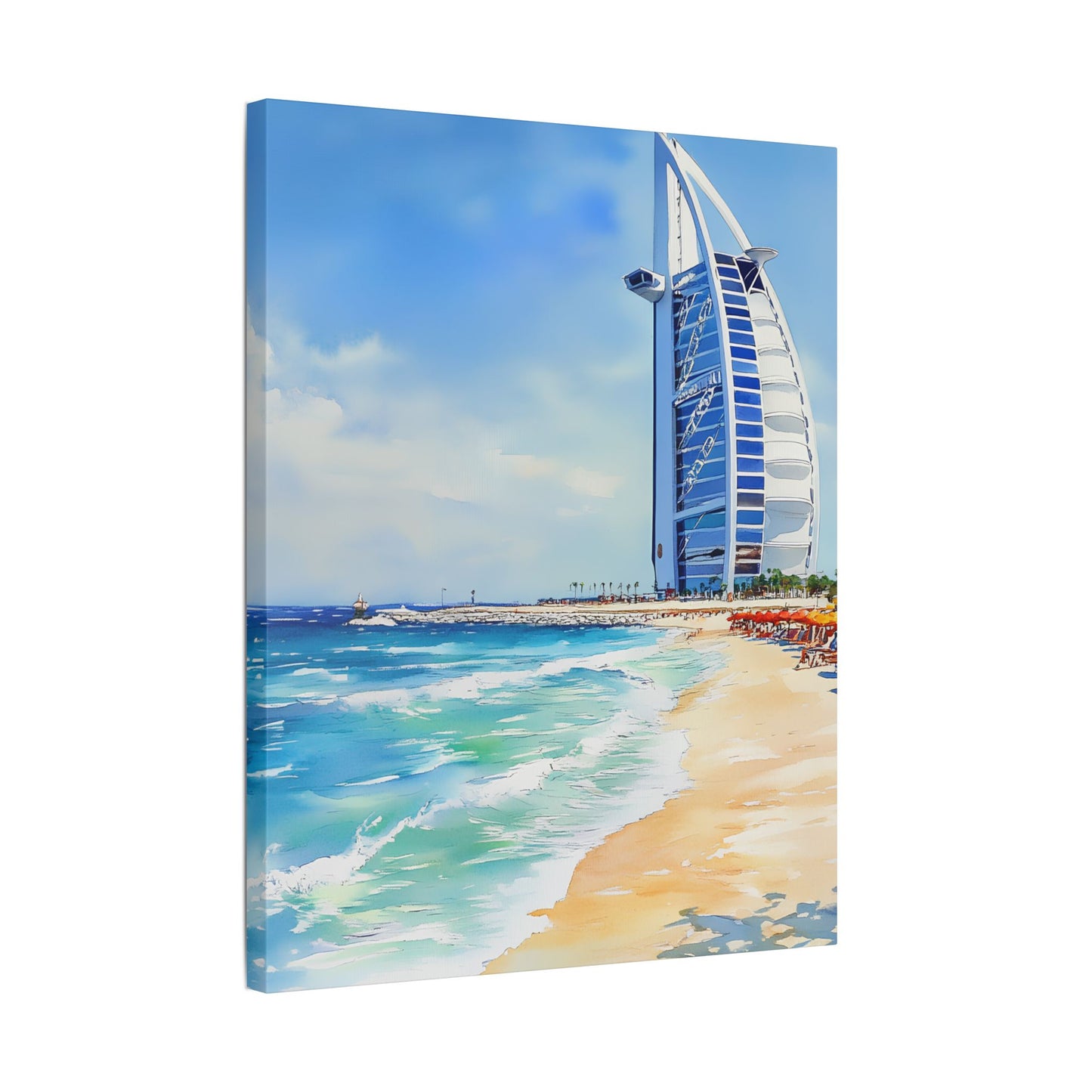 Burj Al Arab from the Beach Canvas