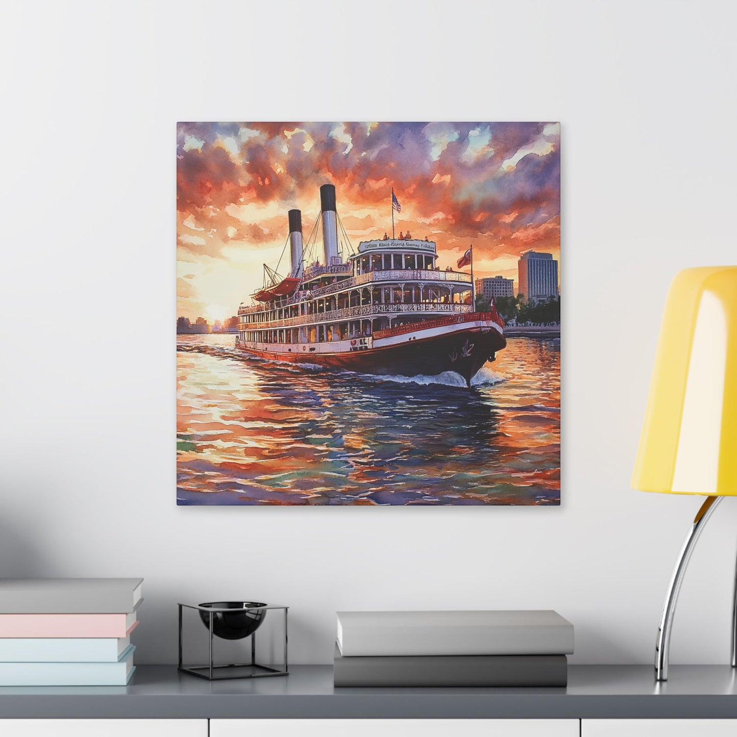 Steamboat on the Mississippi River Canvas