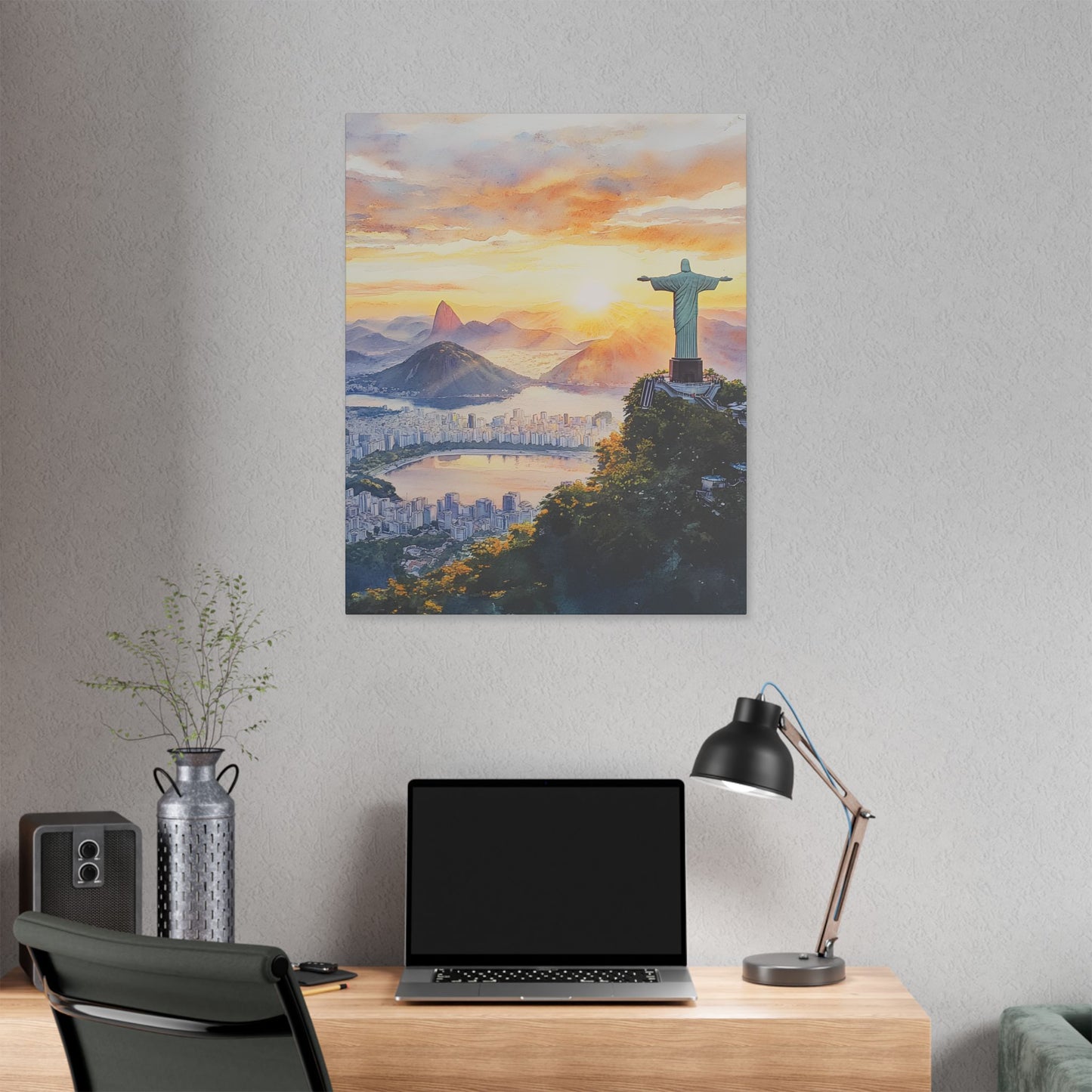 Christ the Redeemer at Sunrise Canvas