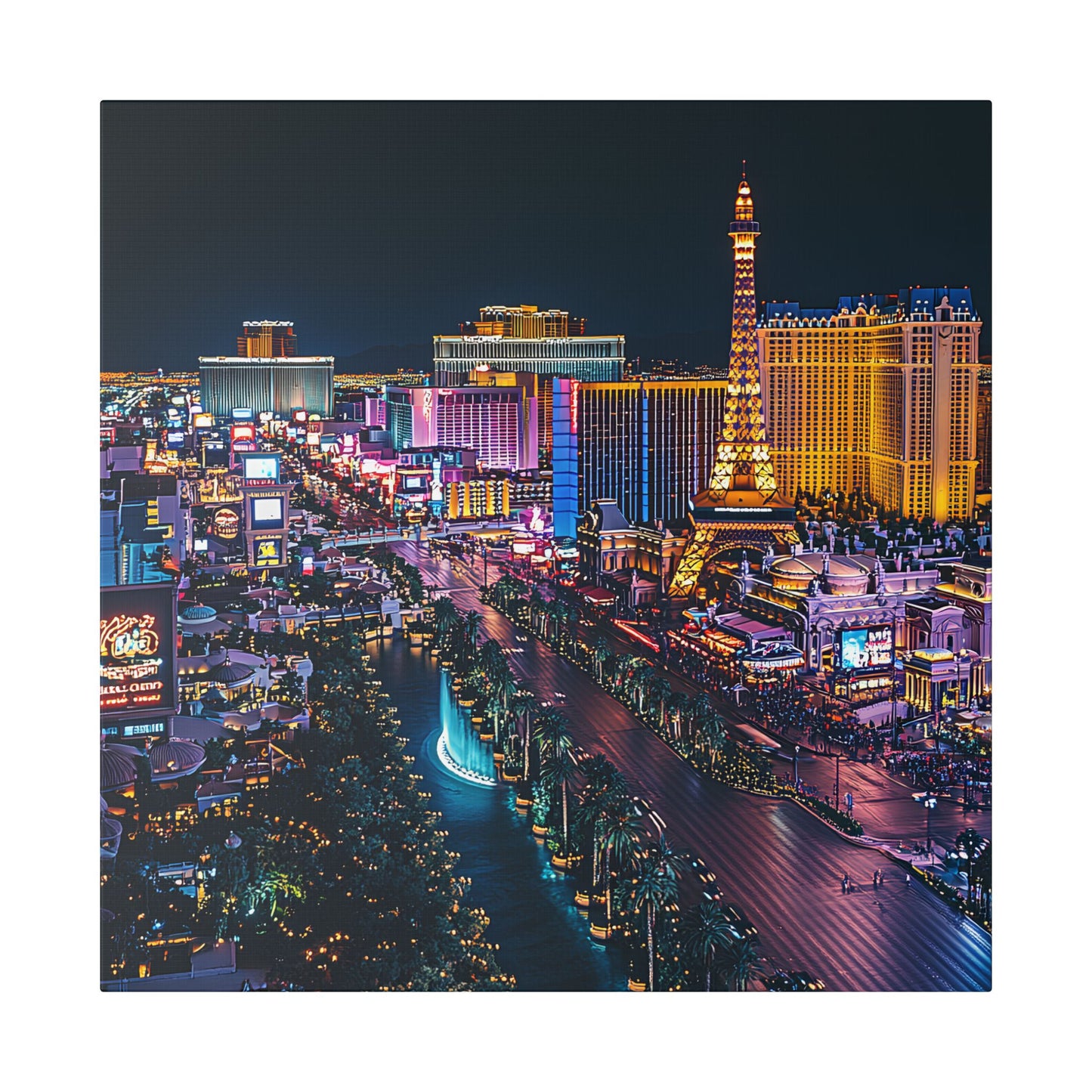 Las Vegas Strip at Night Canvas