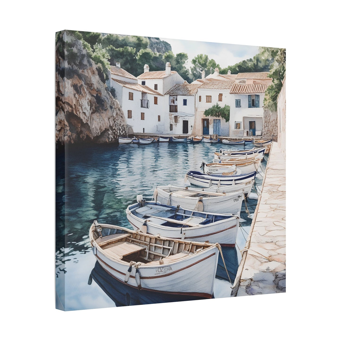 Cala Figuera Fishing Village Canvas