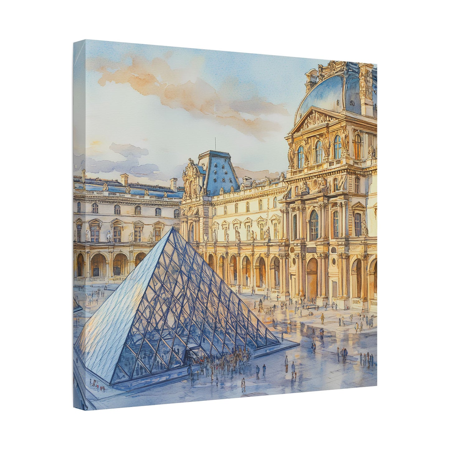 Louvre Museum Courtyard Canvas