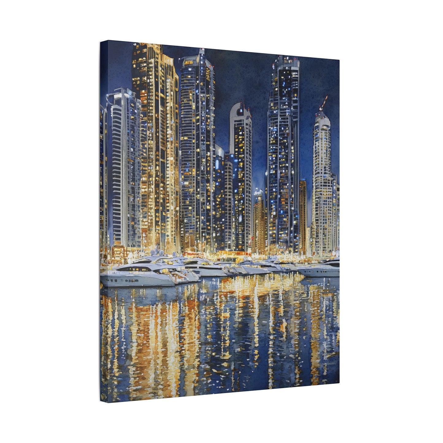 Dubai Marina by Night Canvas