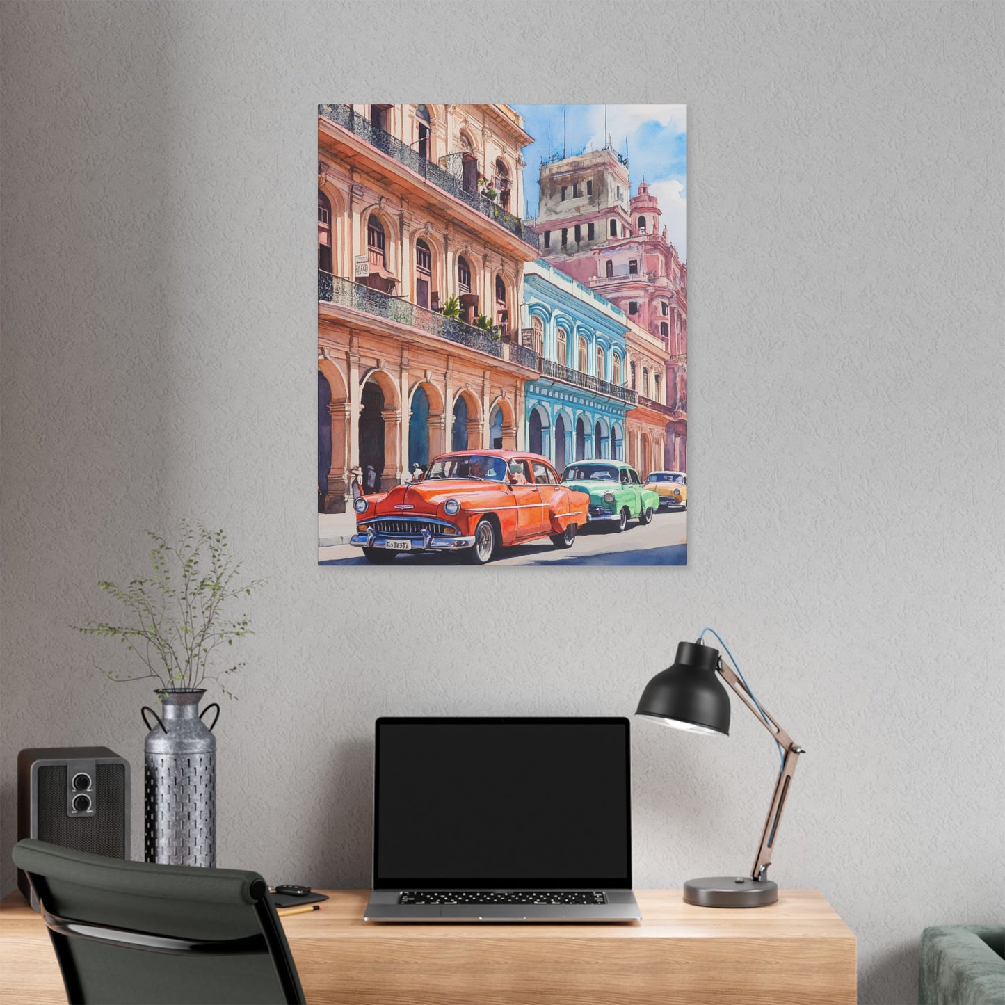 Classic Cars on Havana Streets Canvas