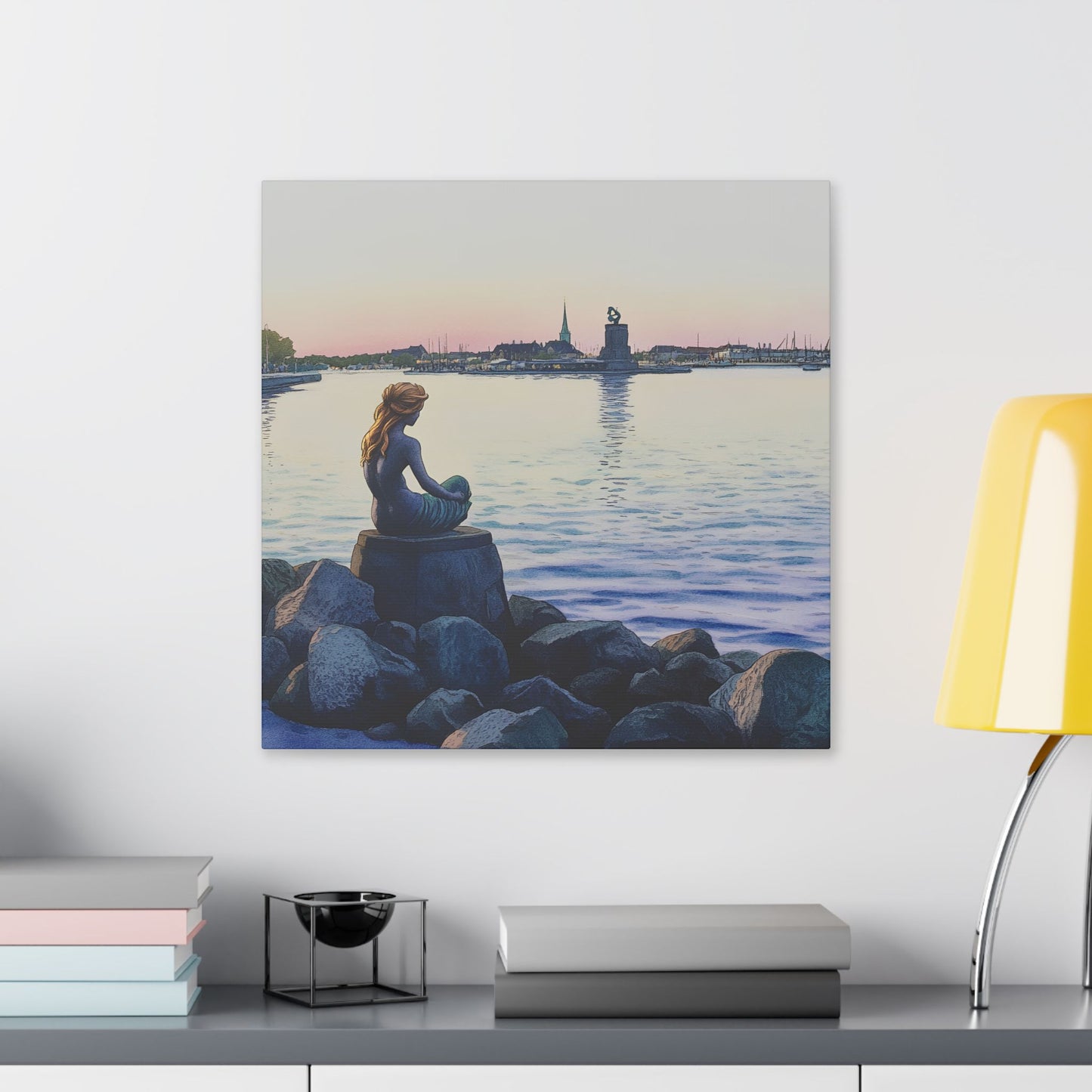 The Little Mermaid at Dawn Canvas