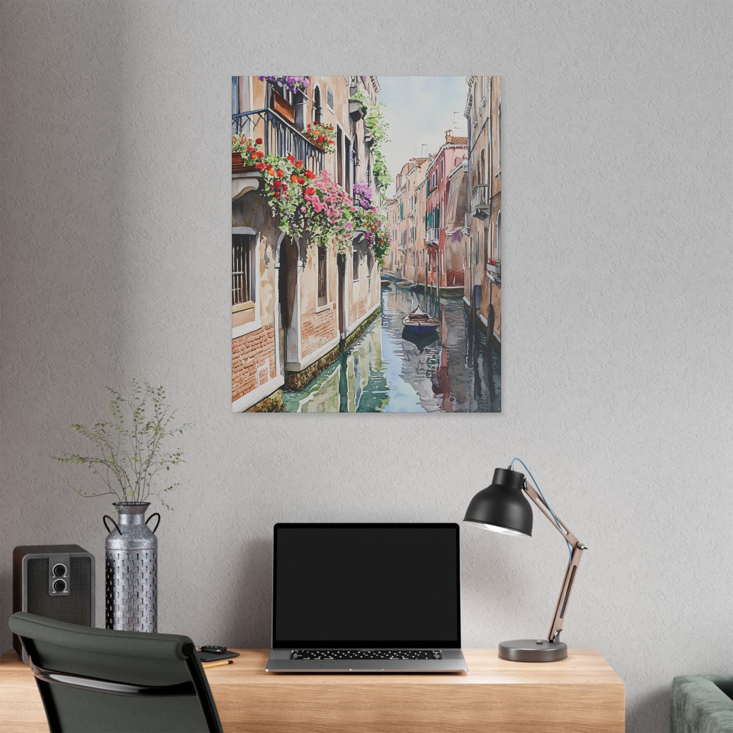 Venetian Backstreet Reflections Canvas