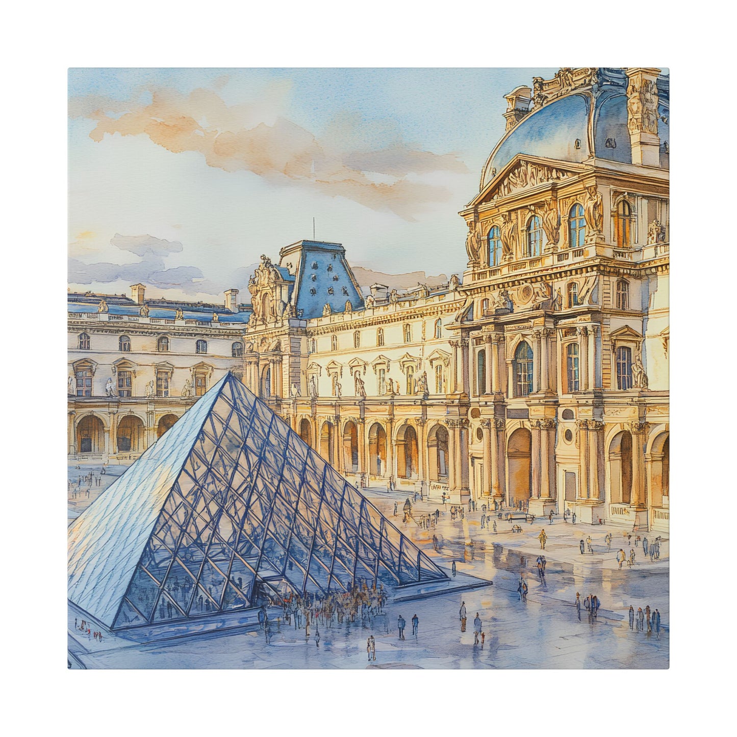 Louvre Museum Courtyard Canvas