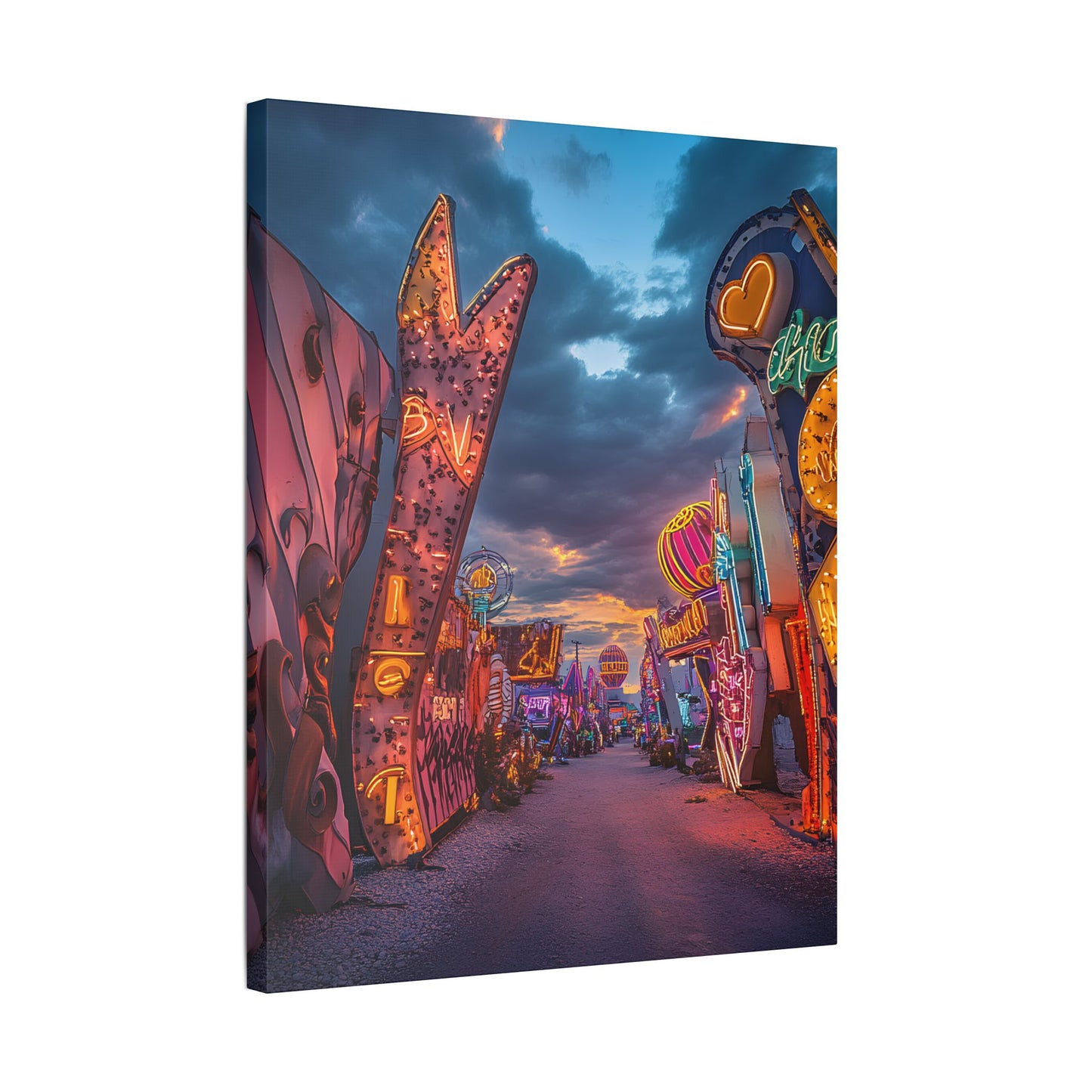 The Neon Boneyard Canvas