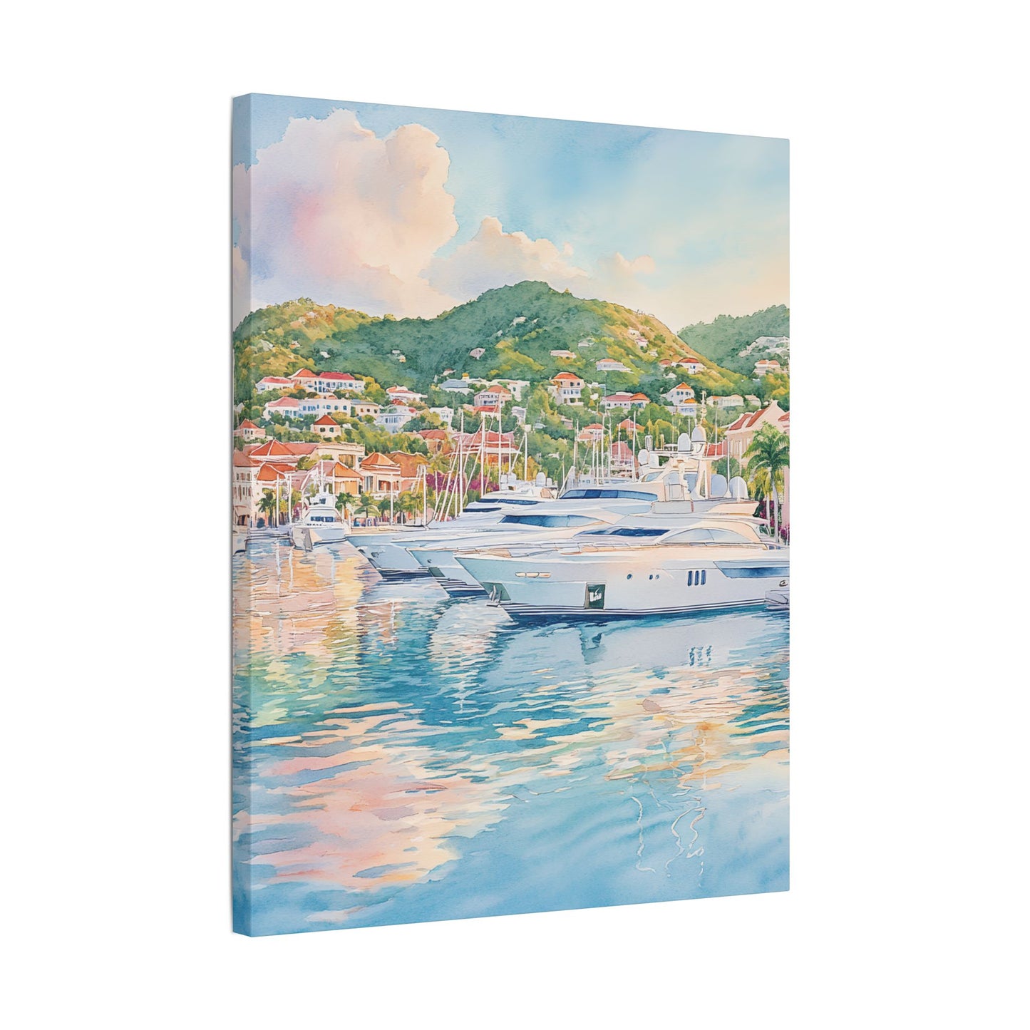 St Barth Gustavia Harbor at Sunrise Canvas