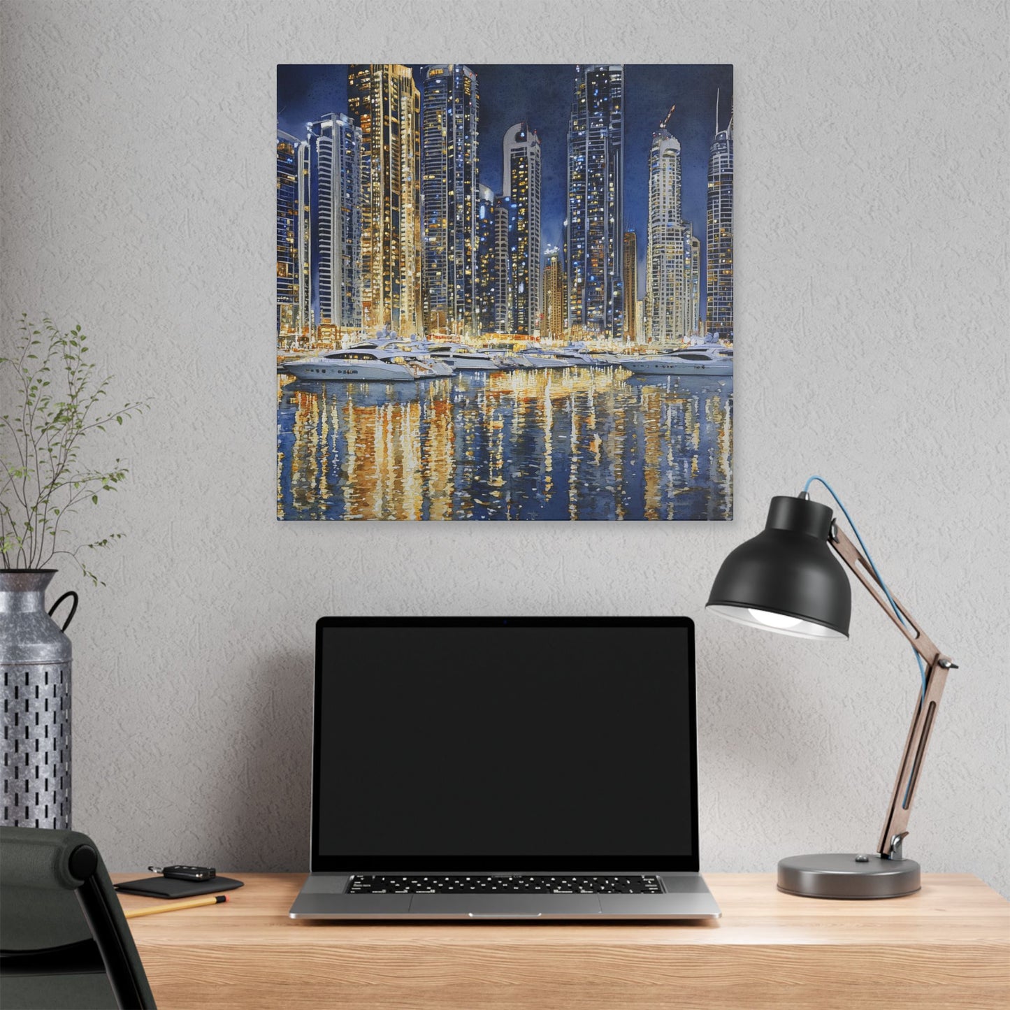 Dubai Marina by Night Canvas