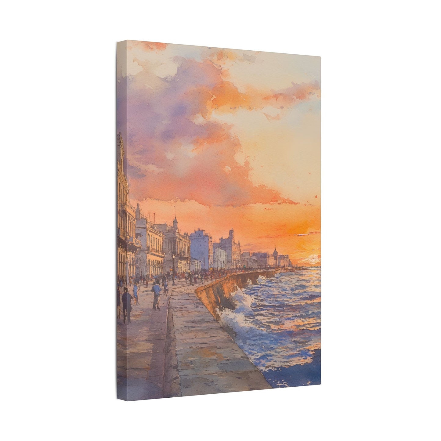 Havana Malecón at Sunset Canvas