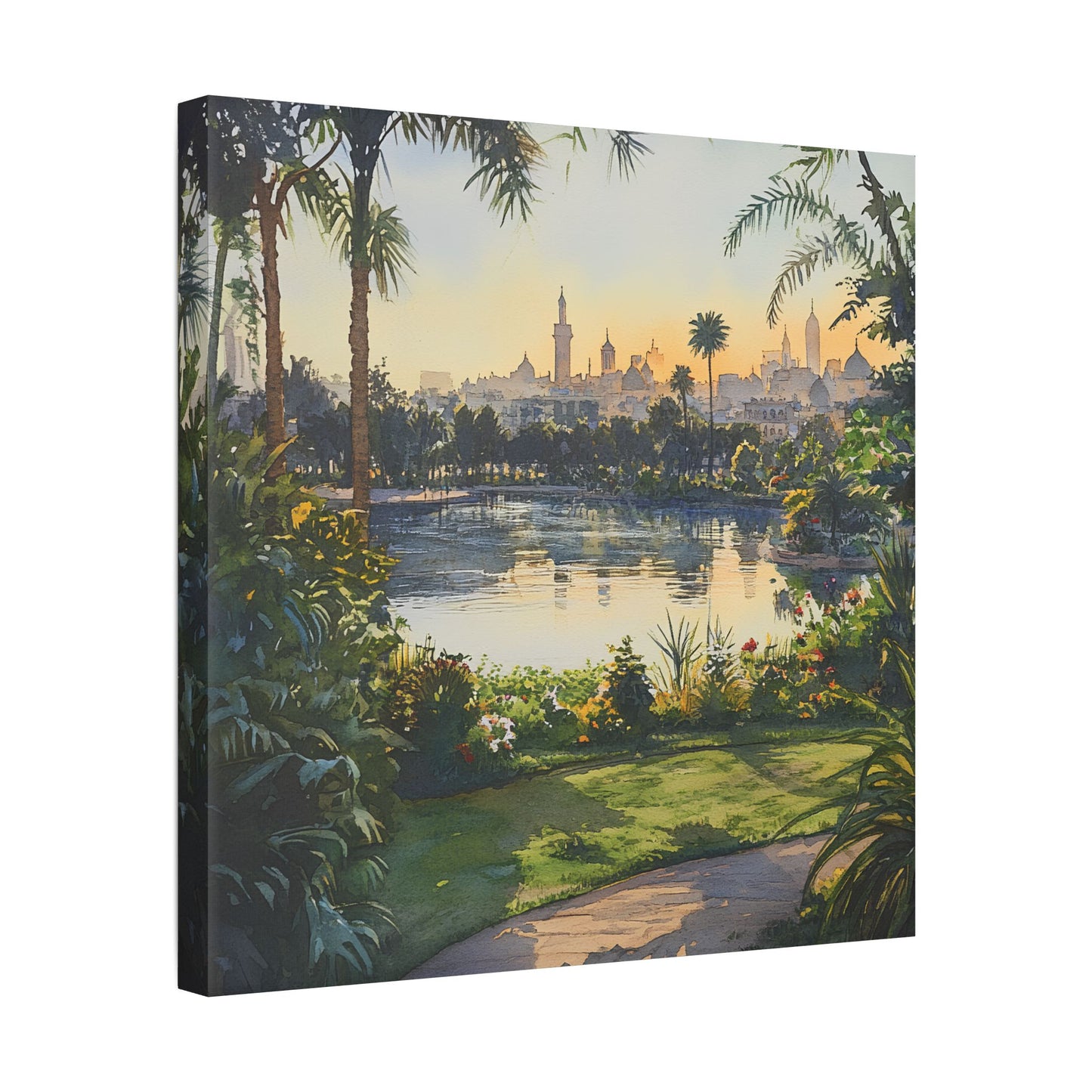 Al-Azhar Park at Sunset Canvas