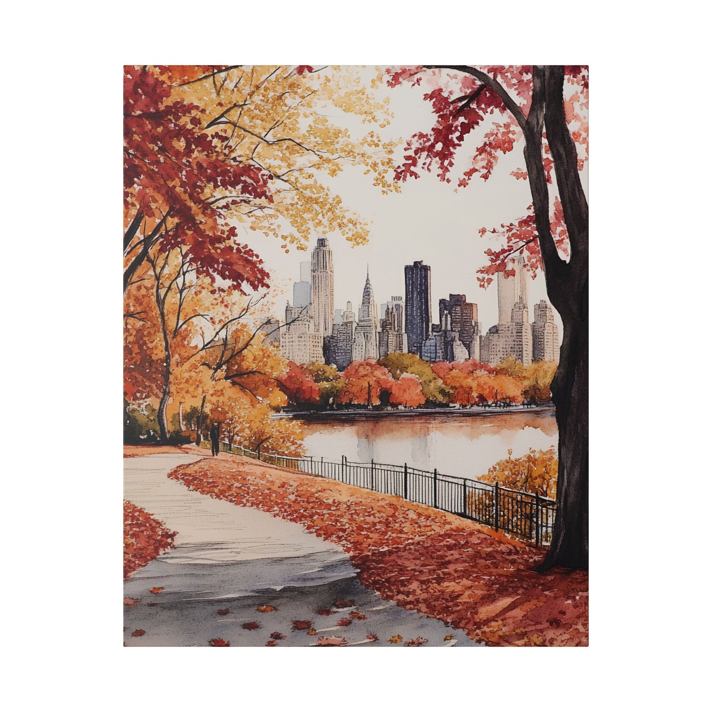 Central Park in Autumn Canvas