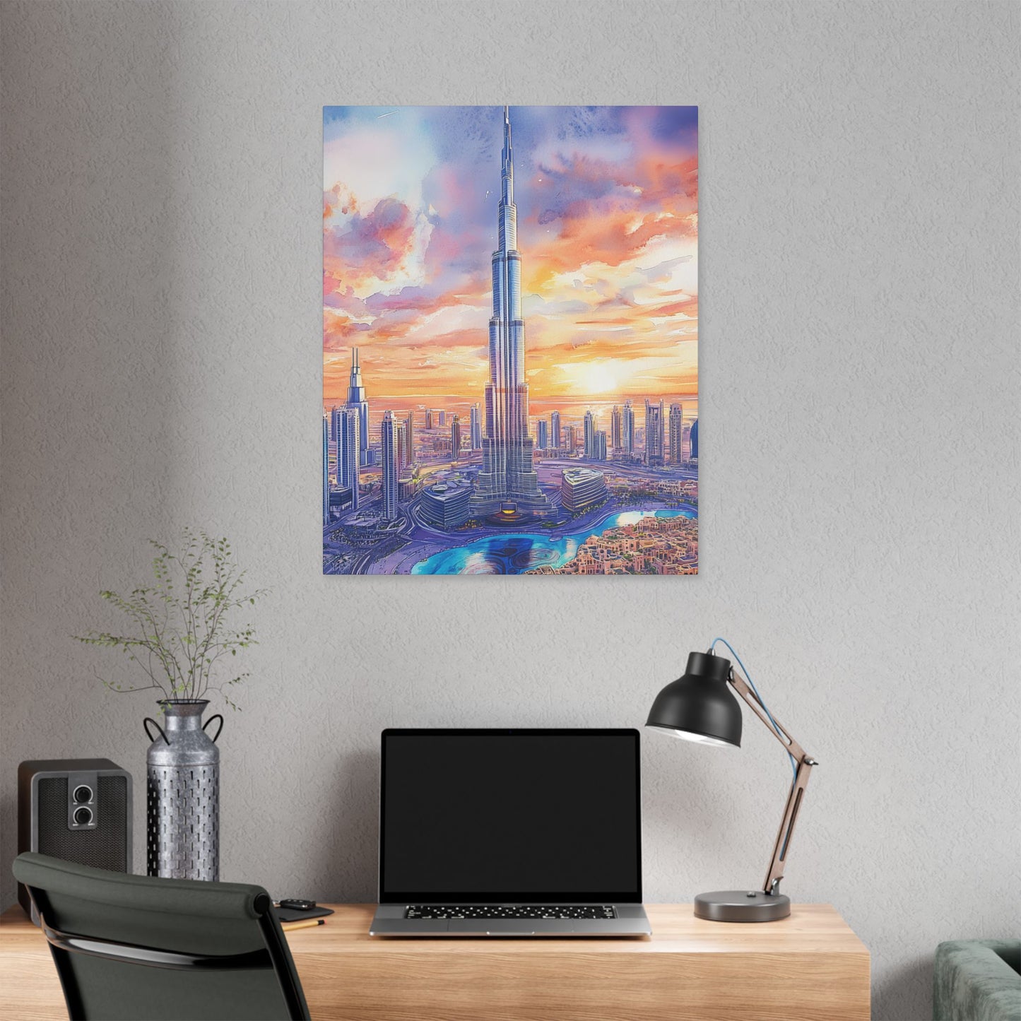 Burj Khalifa at Sunset Canvas