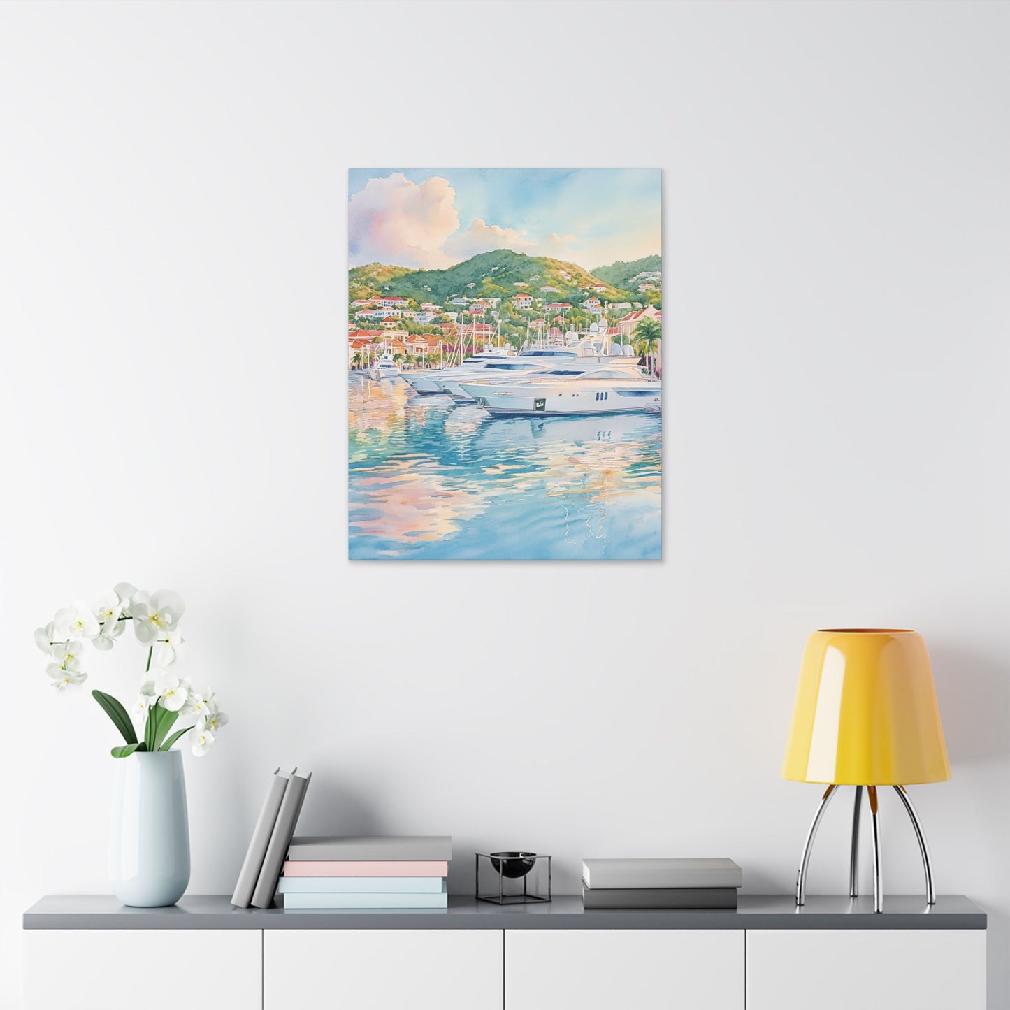 St Barth Gustavia Harbor at Sunrise Canvas