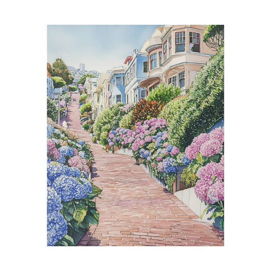 Lombard Street in Bloom Canvas