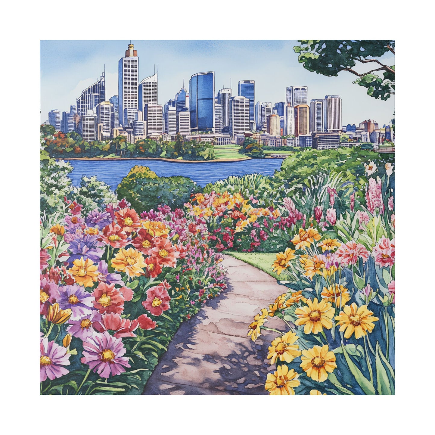 Royal Botanic Garden in Spring Canvas