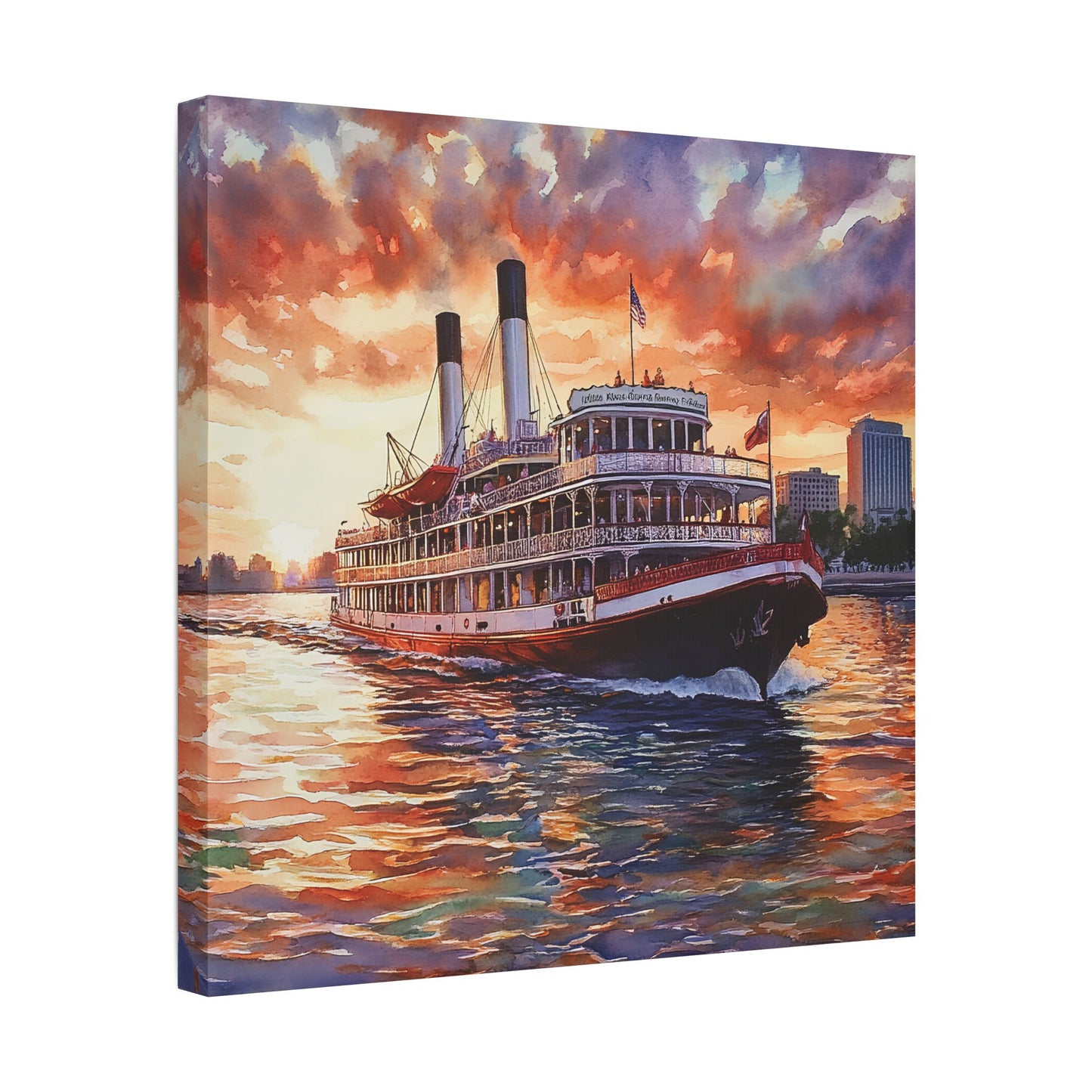 Steamboat on the Mississippi River Canvas