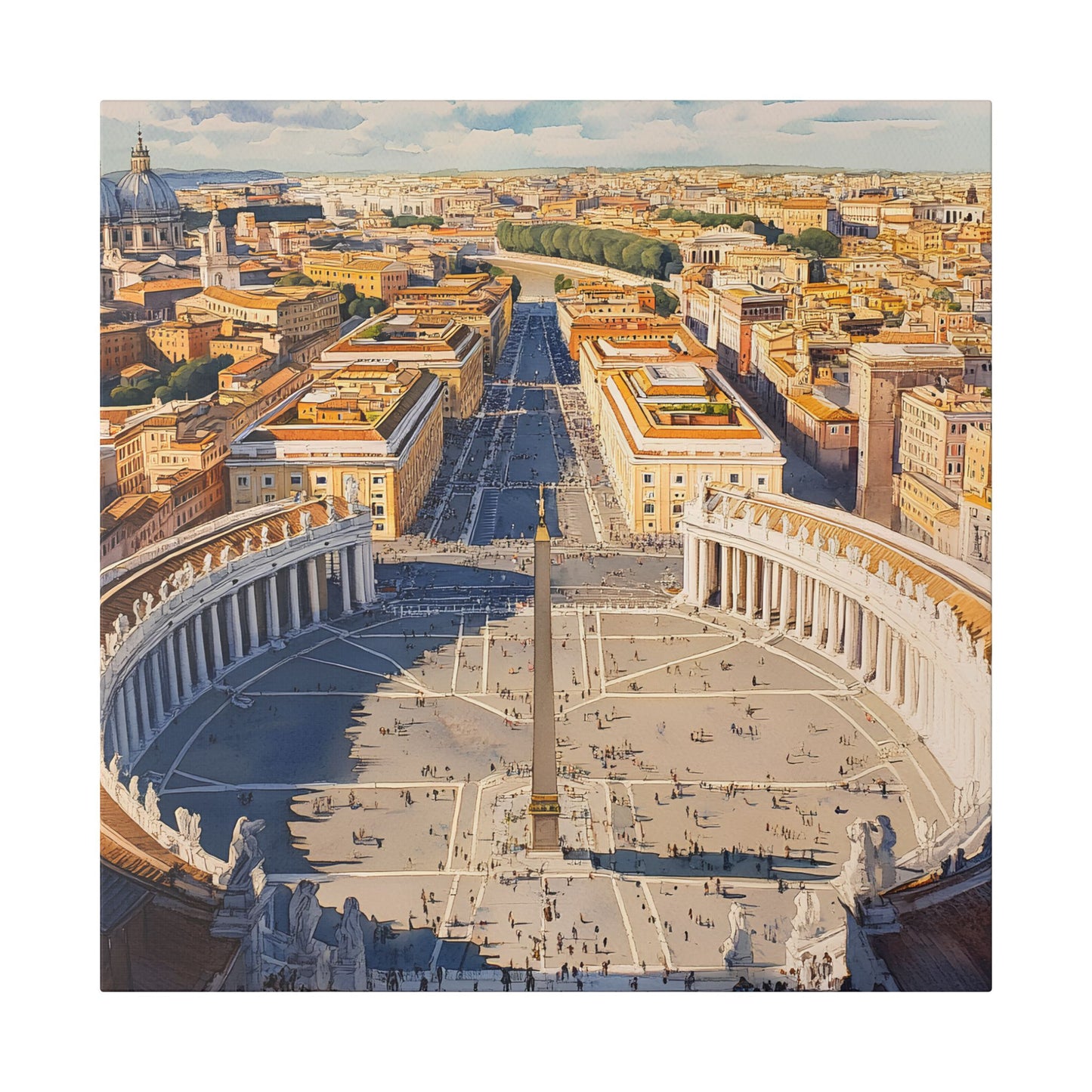 Vatican City from St. Peter’s Basilica Canvas